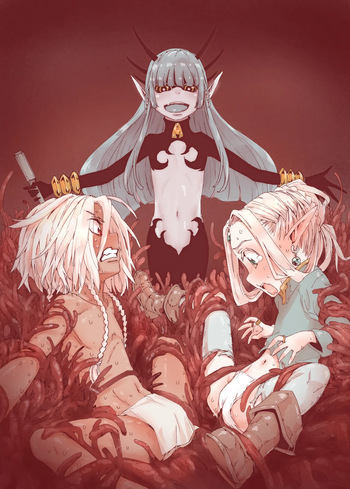 Daraku no majo ~ shonen yosha to tsurupeta Erufu wa ikanishite majo ni yabureta ka [Textless] [Digital] cover