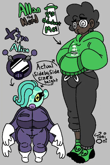 [ToniOniBony] Allan and X'tra 🤓👽  (OC By Tonionibony) cover