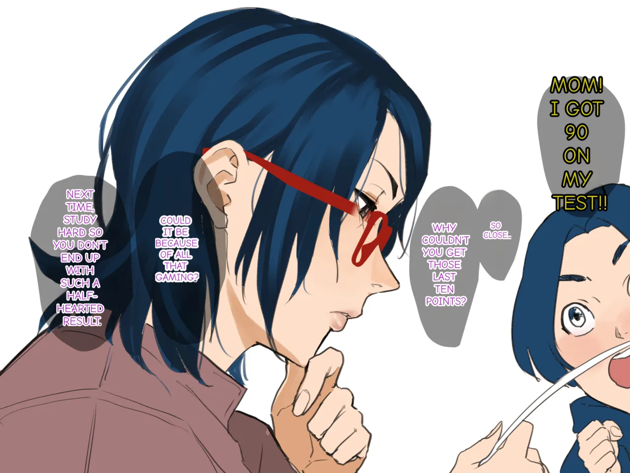 I got a 90 on the test!! page 1 full