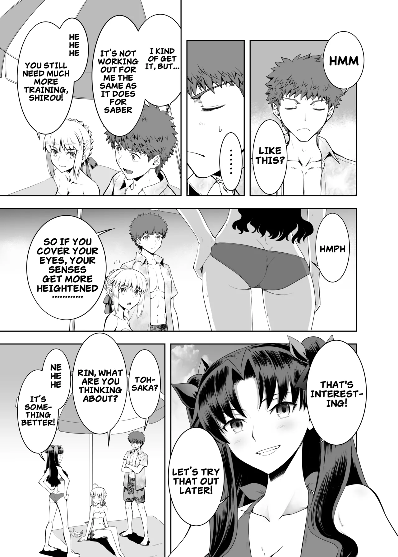 Saber Maniacs Since they say that blocking your vision sharpens your other senses, I had Saber try some blindfold play page 4 full