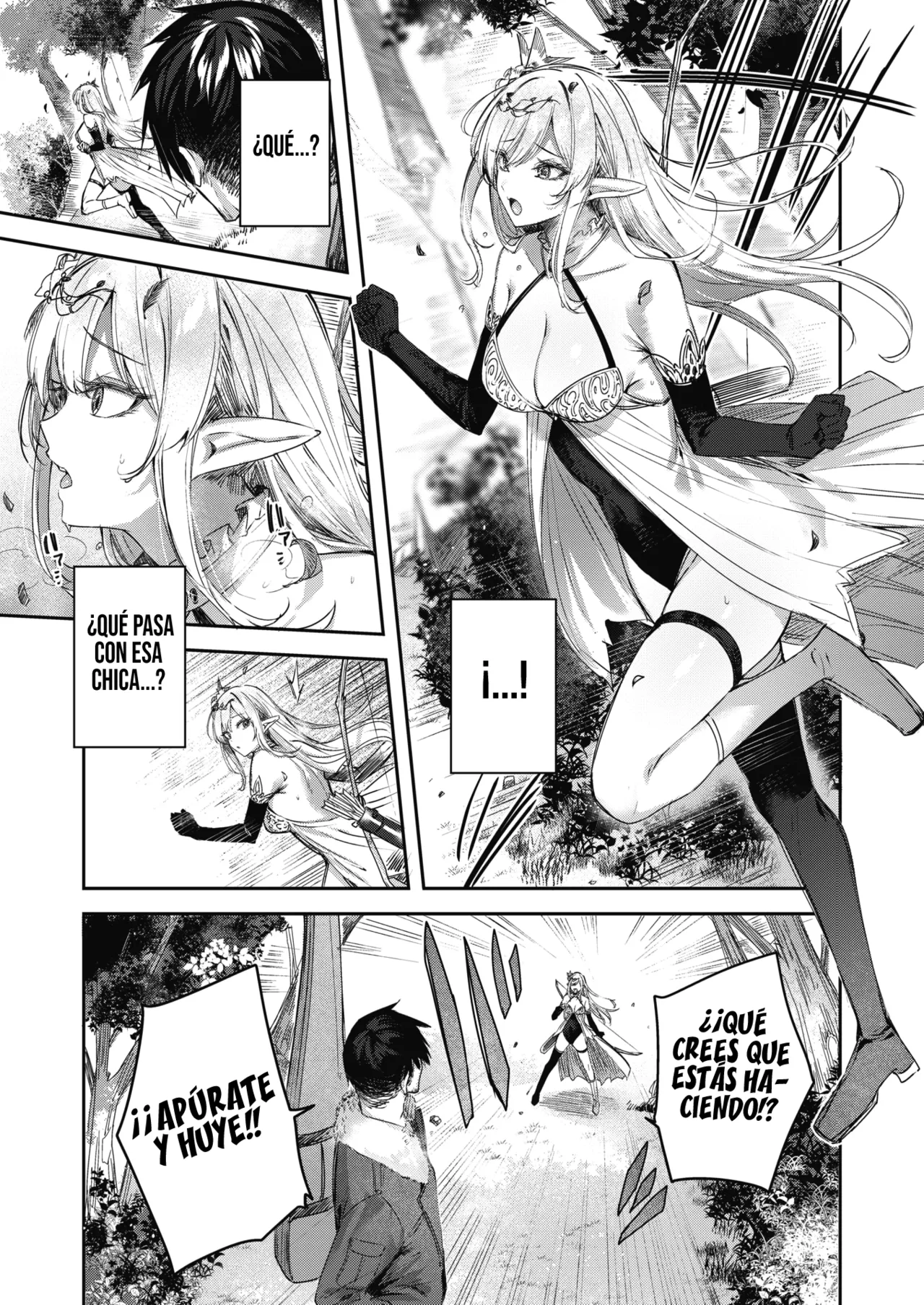 Dokushinn Hunter no Deai ha Elf no Mori de♡ page 4 full