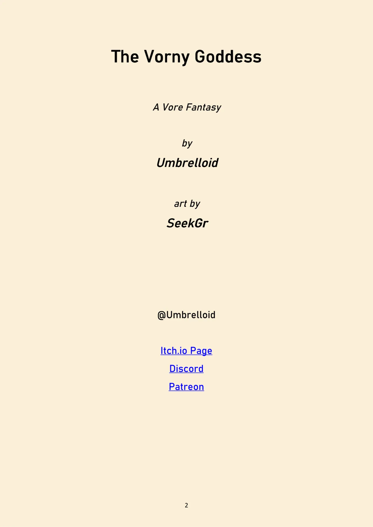 The Vorny Goddess page 2 full