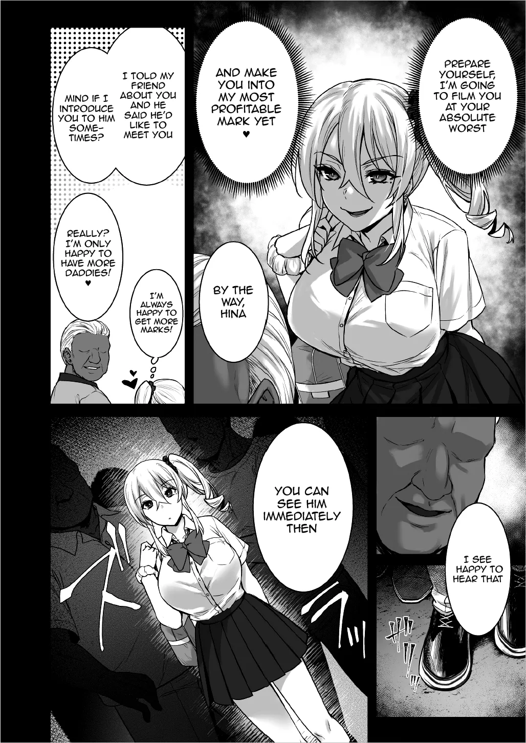 Rental Tanetsuke Oji-san 4 ~Papakatsu o Akuyou suru Namaiki Gal ni Oshioki Rinkan Party~ | Rental Breeding Old Men 4 ~Gang Banging A Gal As Punishment For Blackmailing Through Sugar Daddy Services~ page 10 full