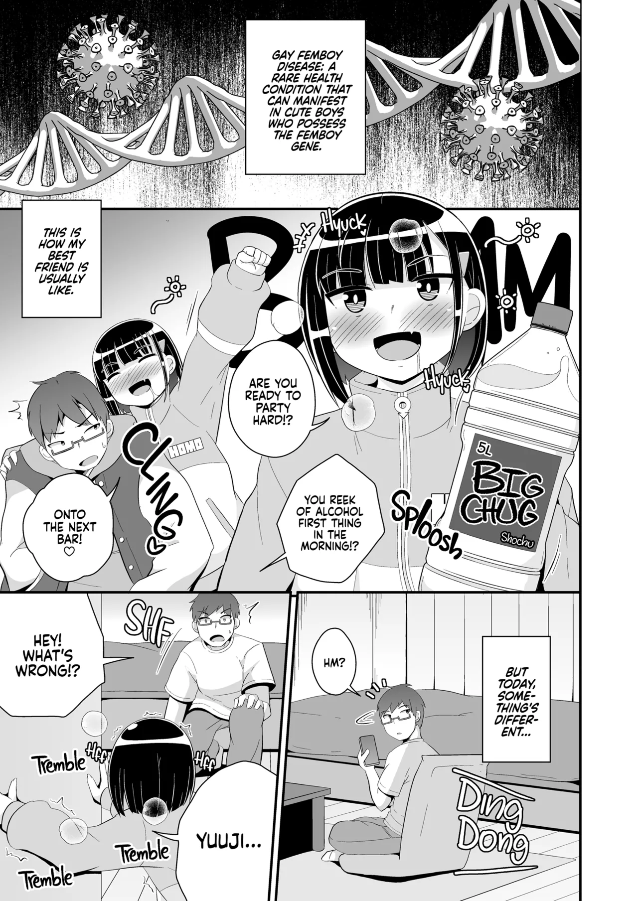 Mesuhomo-byou ni Natta Shinyuu | My Best Friend Caught Gay Femboy Disease page 3 full