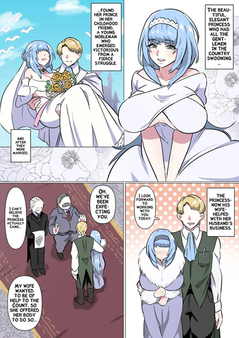 [Manzoku Suru Doumei (Takibuta Kyousuke)] The Married Princess's Large-Clit Door-to-Door Sales [English] (Edited AI Translation) cover