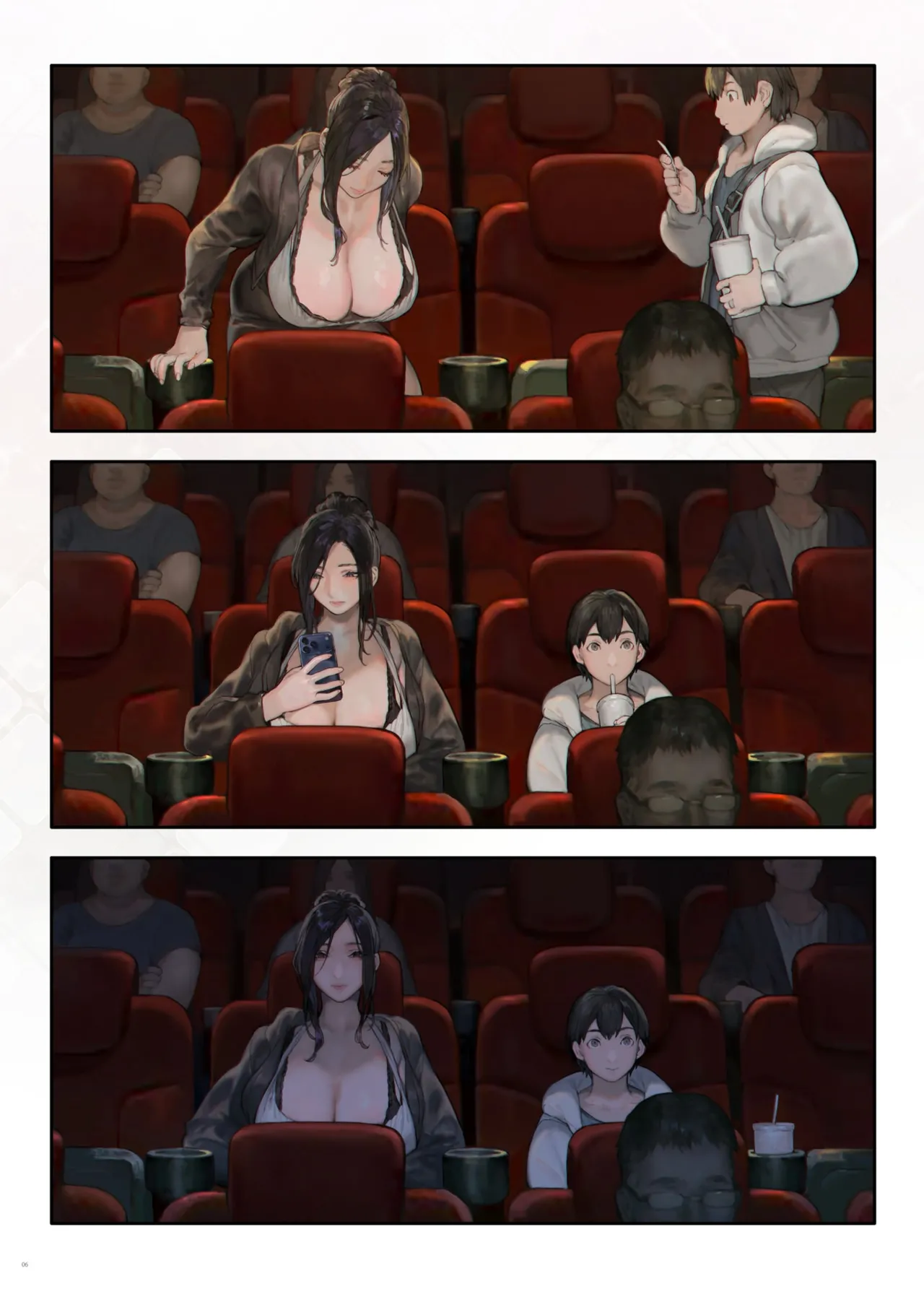 Gokinjo no Oku-san Eigakan Itte Eiga o Minai | La esposa de mi vecino va al cine, pero no para ver películas page 5 full