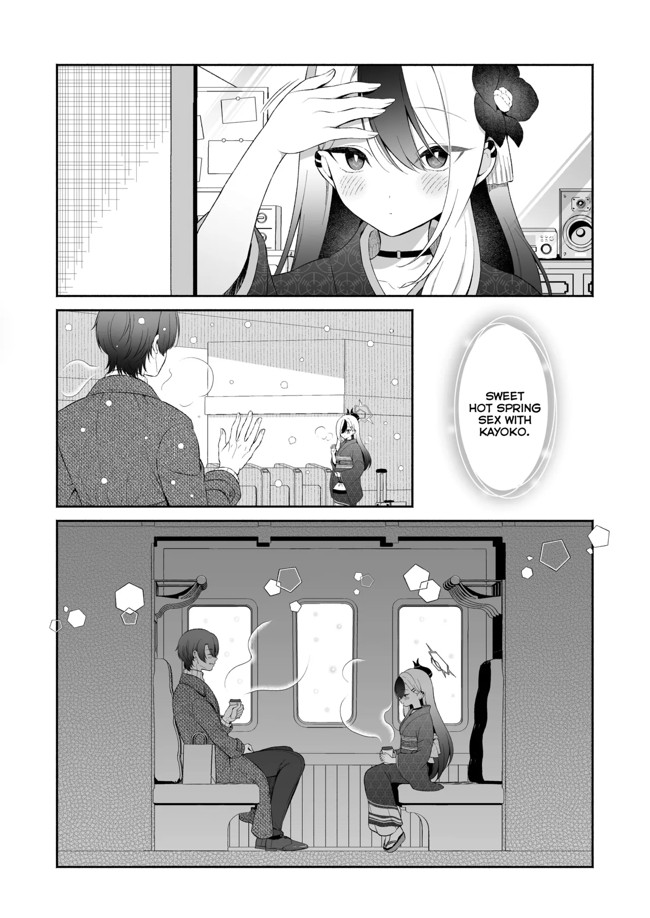 Pandagaippiki.  Onsen Kayoko to Amatoro Ecchi + Kayoko to Sensei ga Onamiseshiau Ohanashi page 2 full