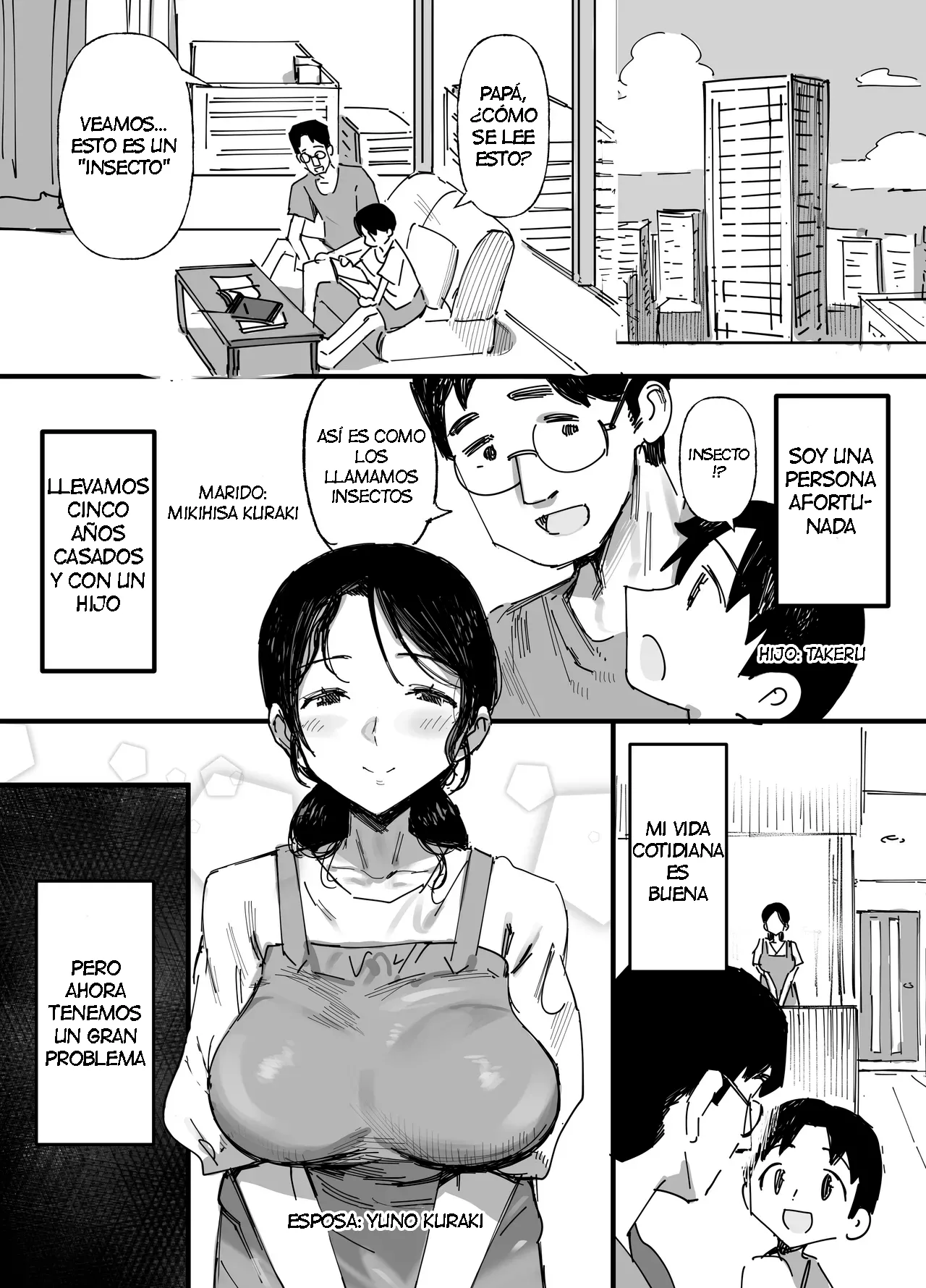 Otto no Shakkin Nakadashi Hensai Gifu ni Mi o Uru Komochi Tsuma｜Una Mujer Casada Vende su Cuerpo a su Suegro page 2 full