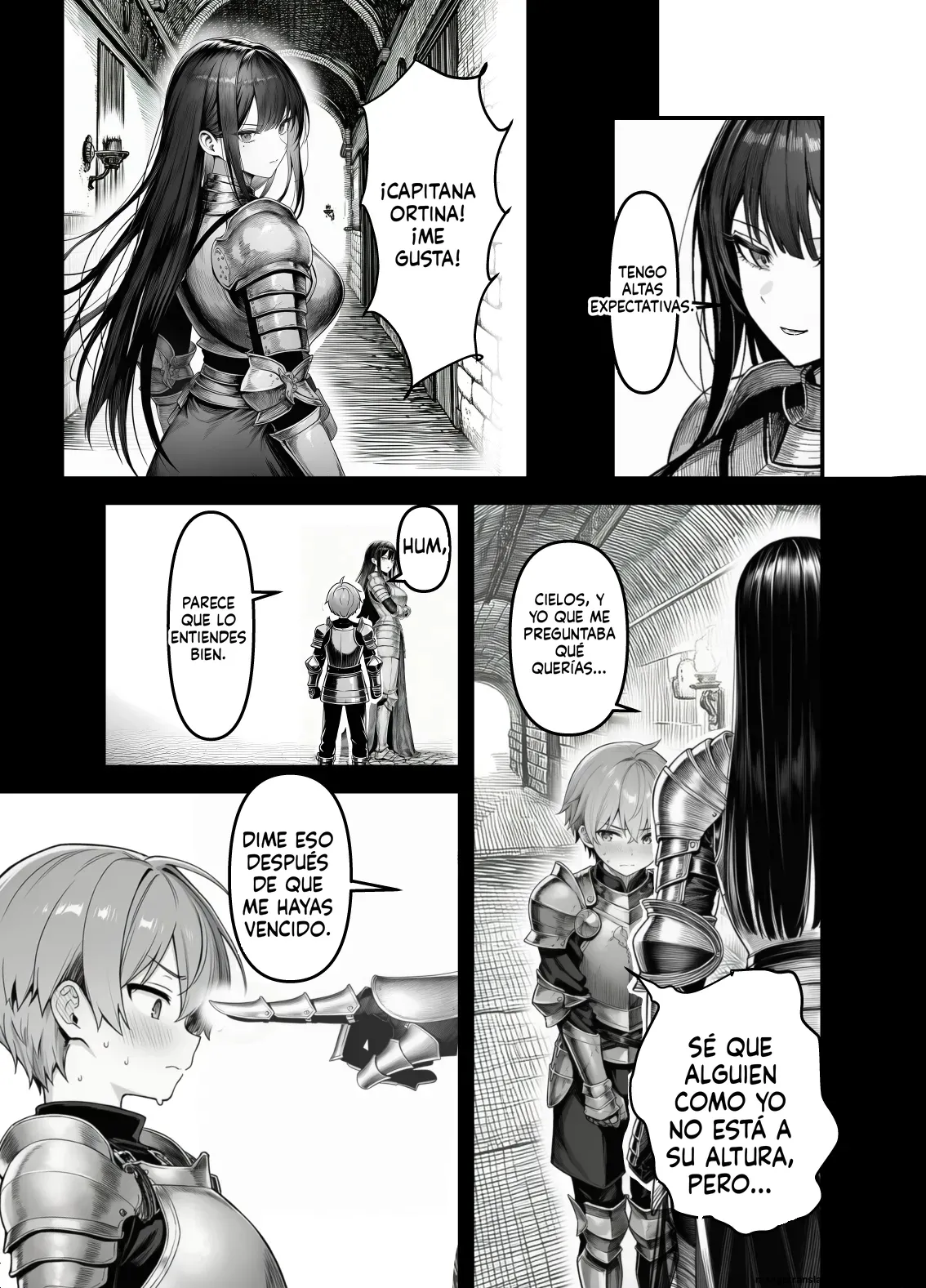 Comandante Caballero Femenina, Caída Femenina de Sumisión NTR-El día en que la líder anhelante Ortina perdió-|Pelotón Bostezo de la Noche page 4 full