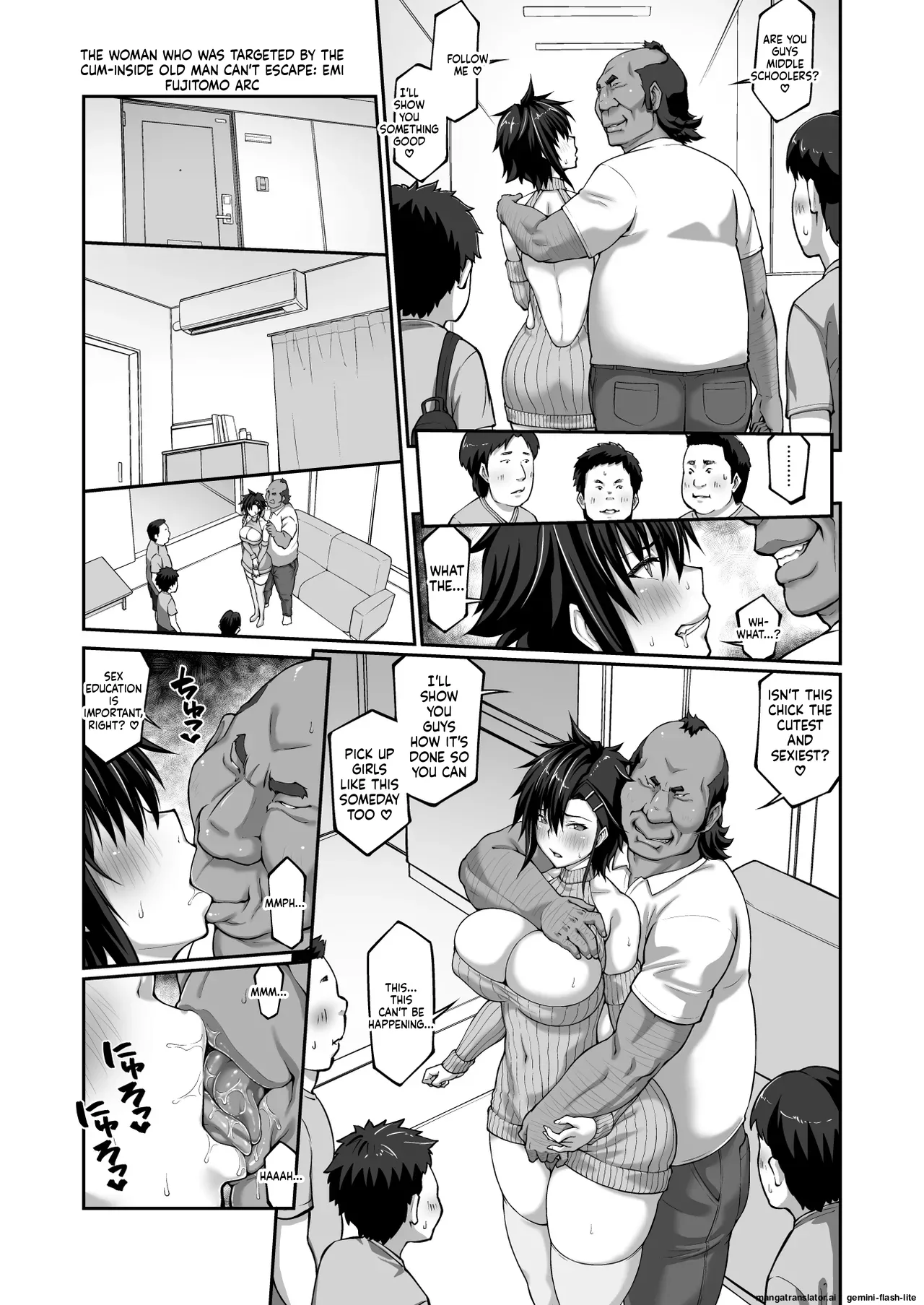 Nakadashi Oji-san ni Nerawareta Mesu wa Nigeru Koto ga Dekinai ~Fujitomo Megumi Hen 4~  ENG MTL page 12 full