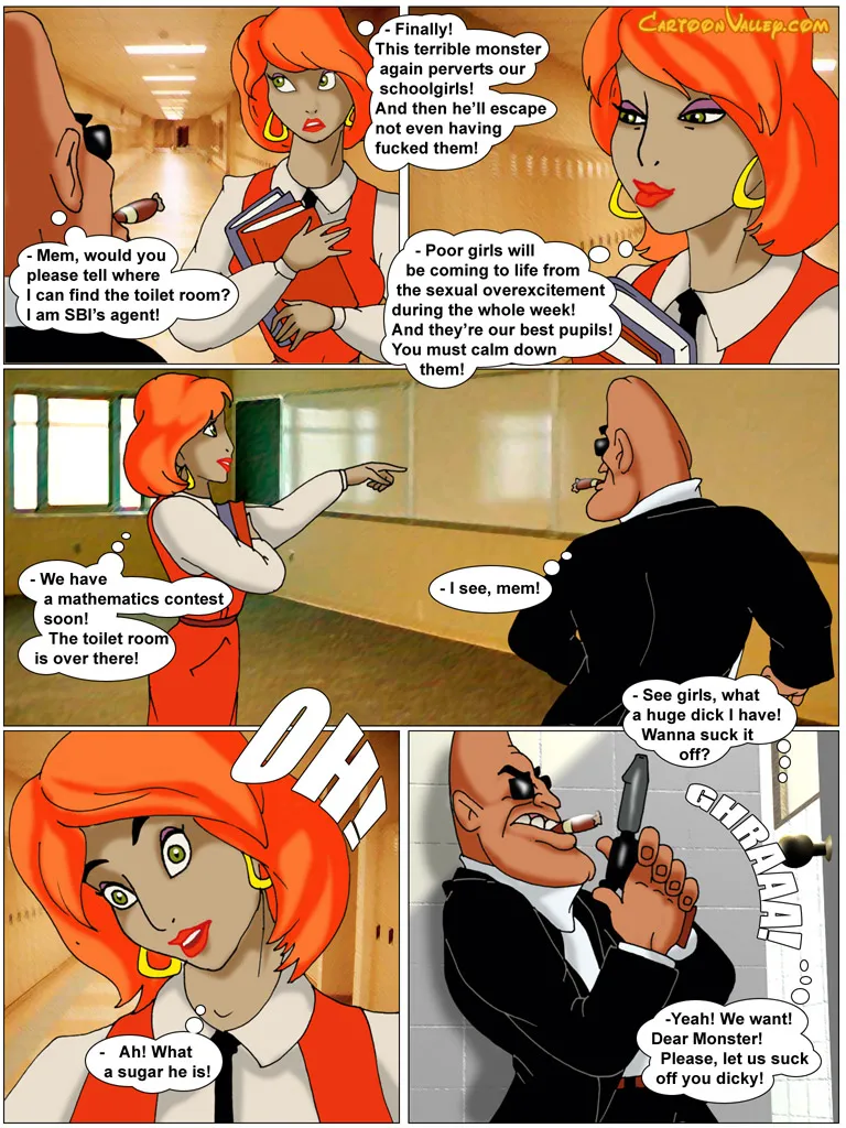 Cartoon Valley - Dildo Fuckspeed: The monster in the school toilet room page 4 full