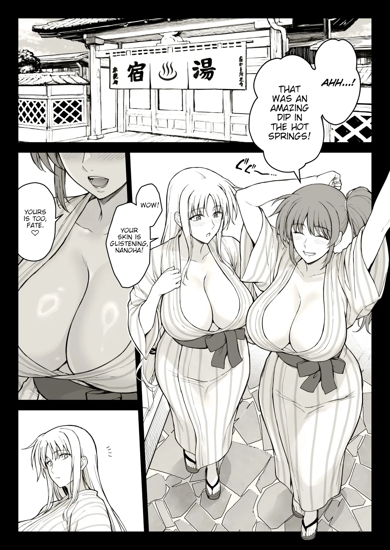 Ecchi na Onee-san-tachi ni Onsenyado de Hokakusareta Ken page 1 full