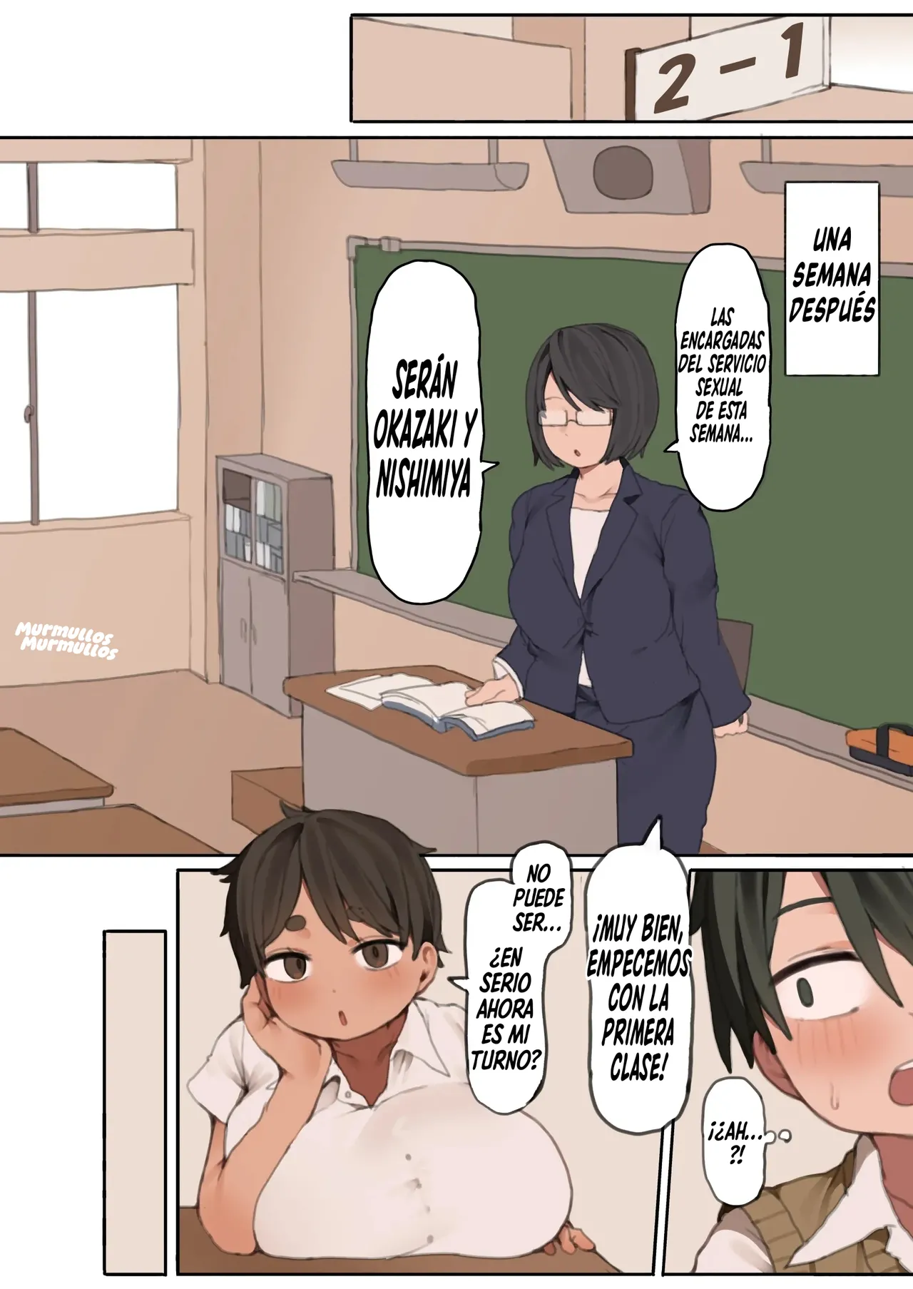 Jibun no Karada no Miryoku ni Kizuiteinai Bakunyuu Muchimuchi Doukyuusei ni Seishori Shite Morau Hanashi.｜La historia de cómo una compañera de clase curvilínea y de enormes tetas que no era consciente de su gran atractivo físico, terminó haciéndole servicios sexuales a todos los chicos de su clase. page 8 full