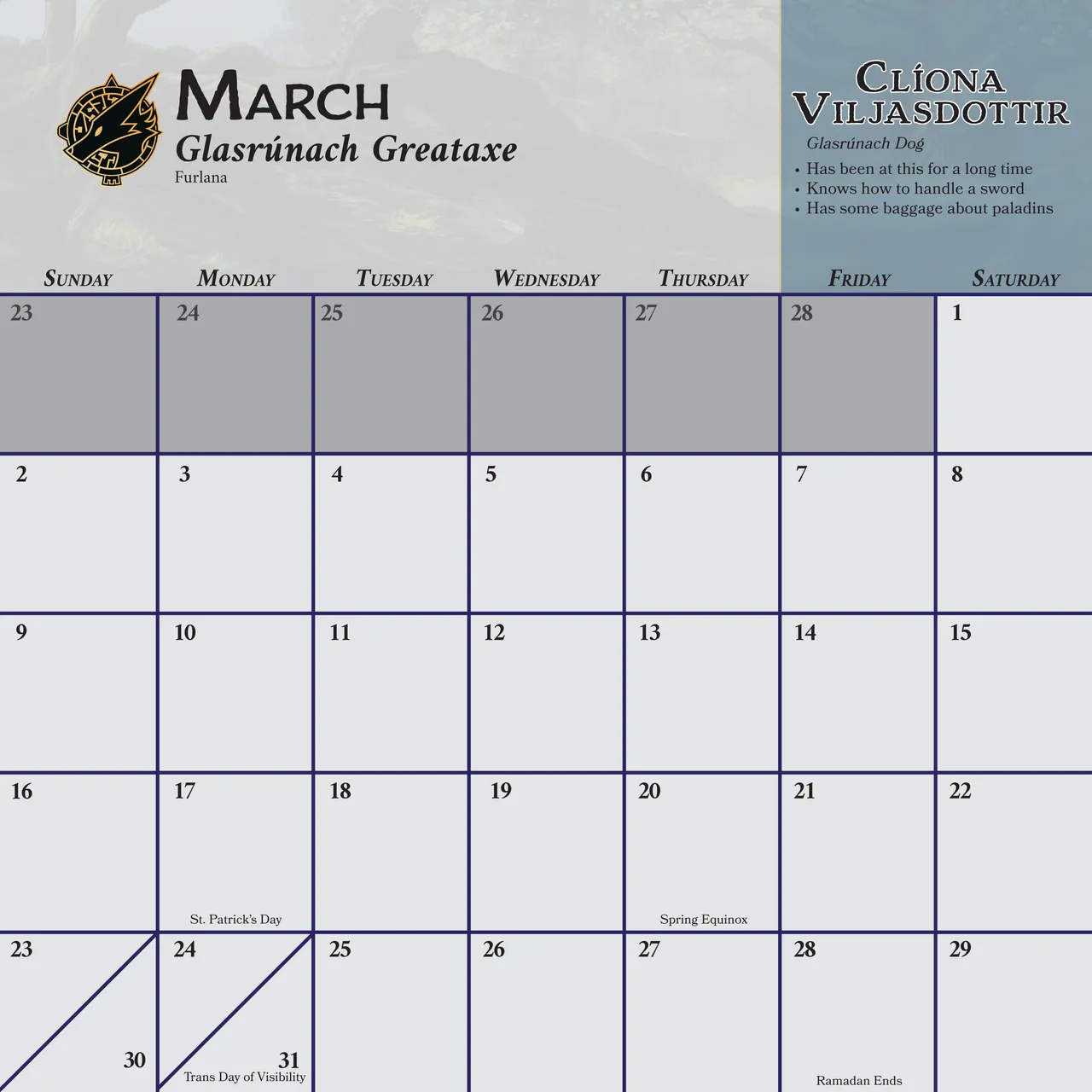 Ladies of the Beast World 2025 Feminine Calendar and Pinups page 12 full