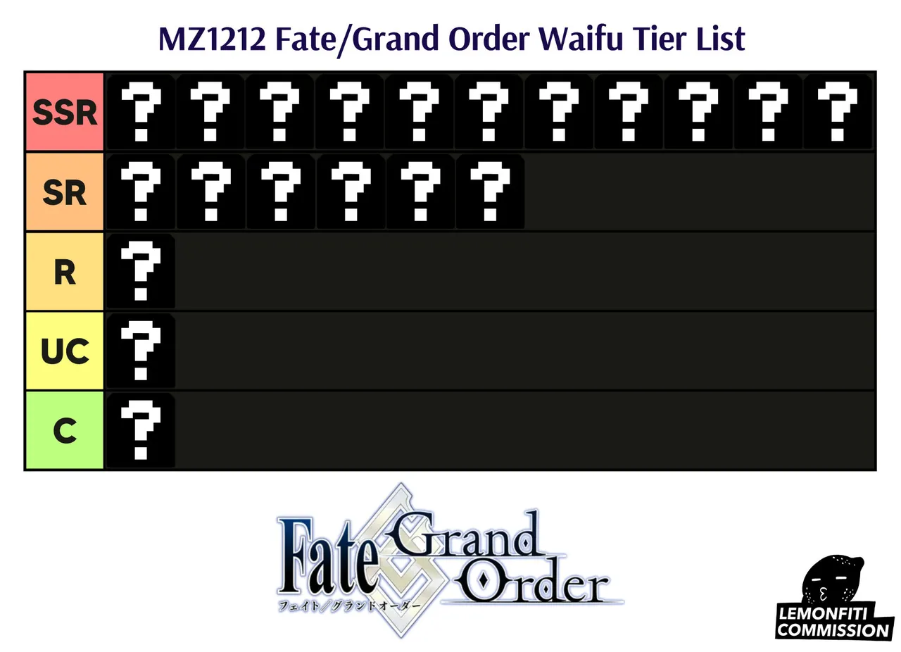 Lemonfiti MZ1212 20 Fate/Grand Order waifus, paired with Hakuno Kishinami from Fate/Extra Incomplete page 12 full