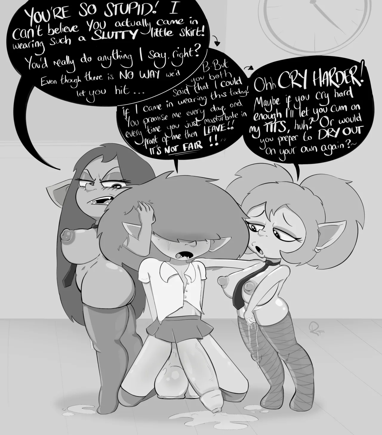 Roon forced to wear school uniform haha page 1 full