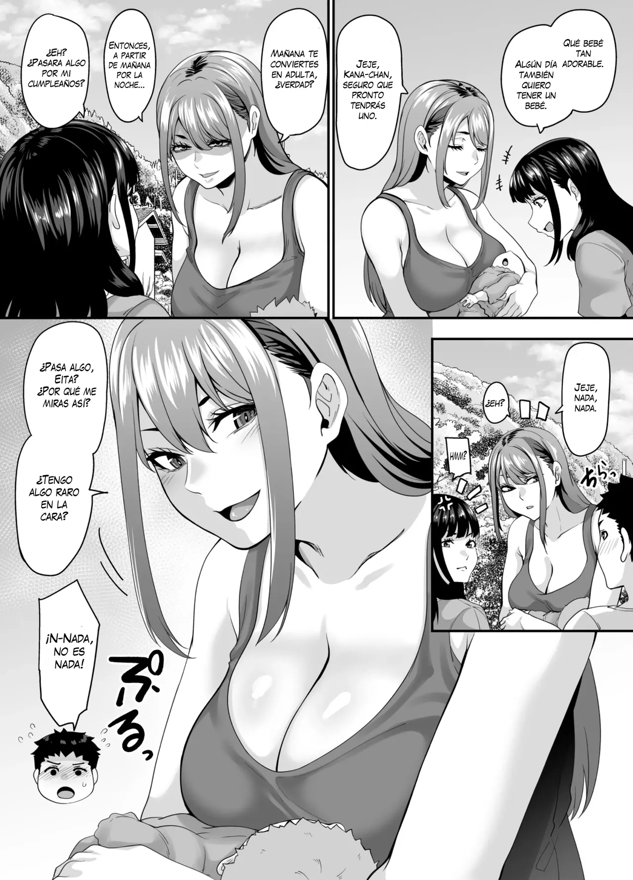 Onna Amarimura no Inshuu ~Otoko wa Juunin Haramasete Ichininmae Toiu Inaka no Fuuchou~｜La Tradición Lujuriosa de la Aldea con Exceso de Mujeres ~Soy Acosado en la Noche por las Jóvenes Esposas y Hermanas Mayores del Vecindario~ page 6 full