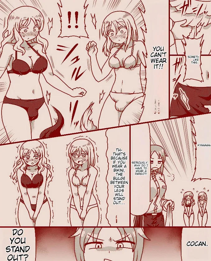 Swimsuit photoshoot of futanari fighters - ballbusting page 3 full