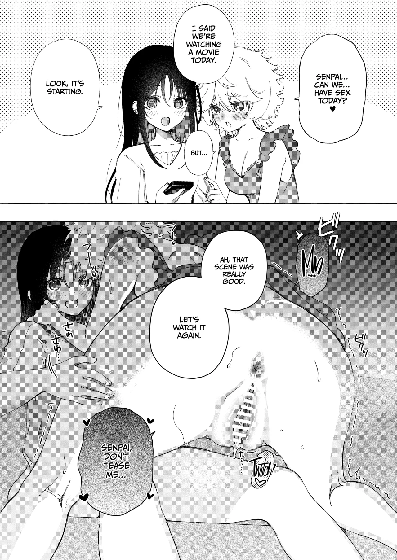 Kouhai-chan no Sekkyokuteki Yuri Ecchi Manga | Asuno & Moka Raburabu Yuri Ecchi page 2 full