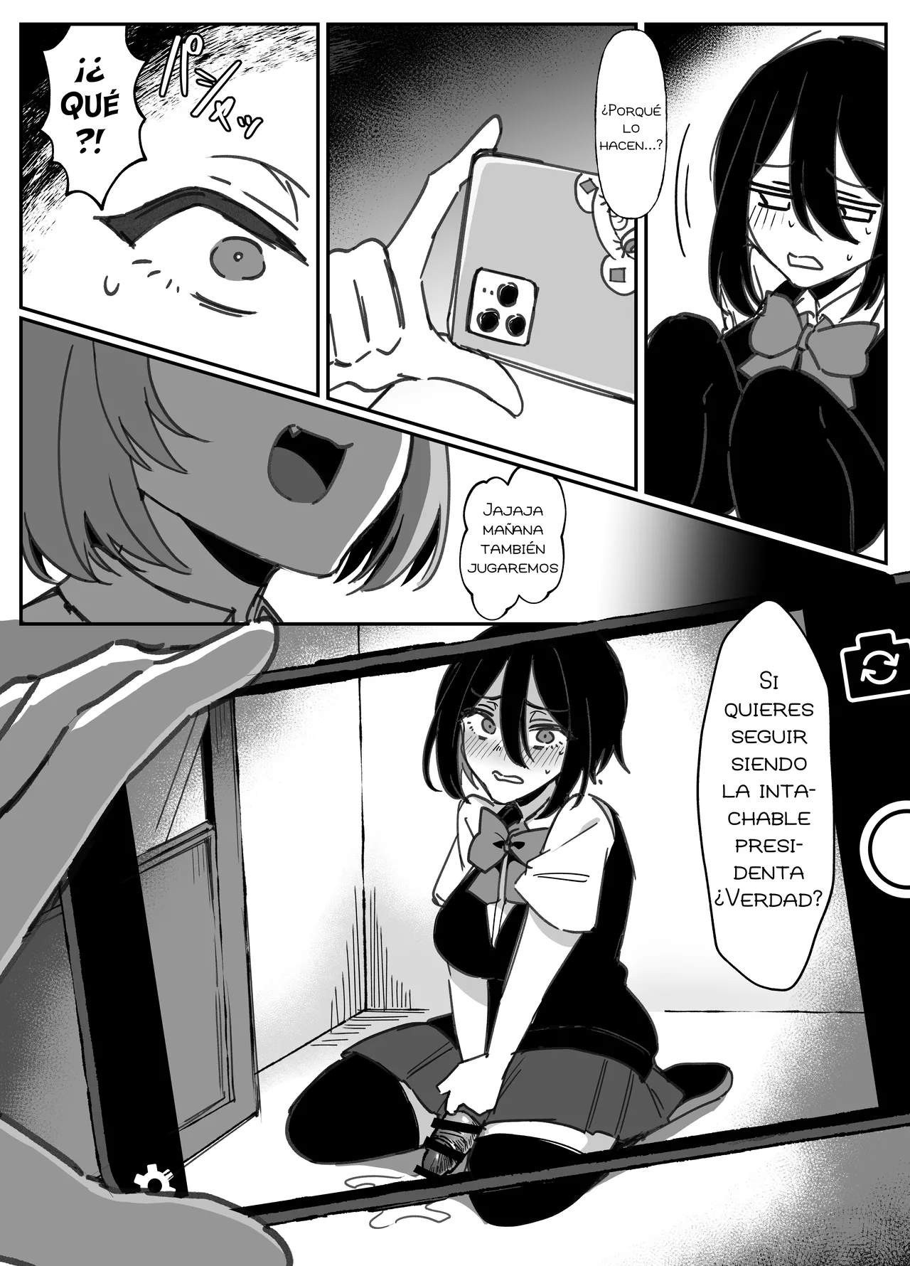 Futanari Seitokaichou wa Futago no Omocha｜La presidenta  a merced de las gemelas page 12 full