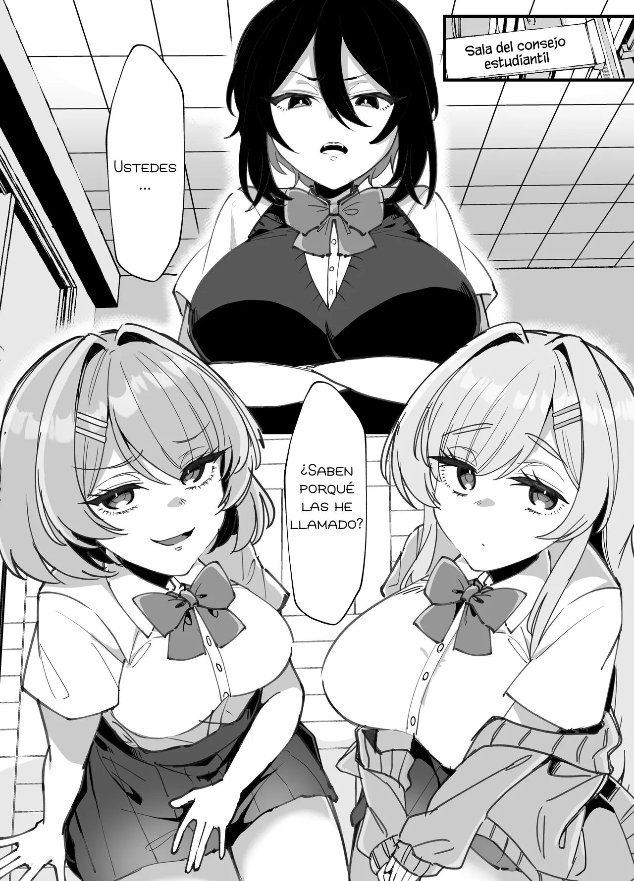 Futanari Seitokaichou wa Futago no Omocha｜La presidenta  a merced de las gemelas page 2 full