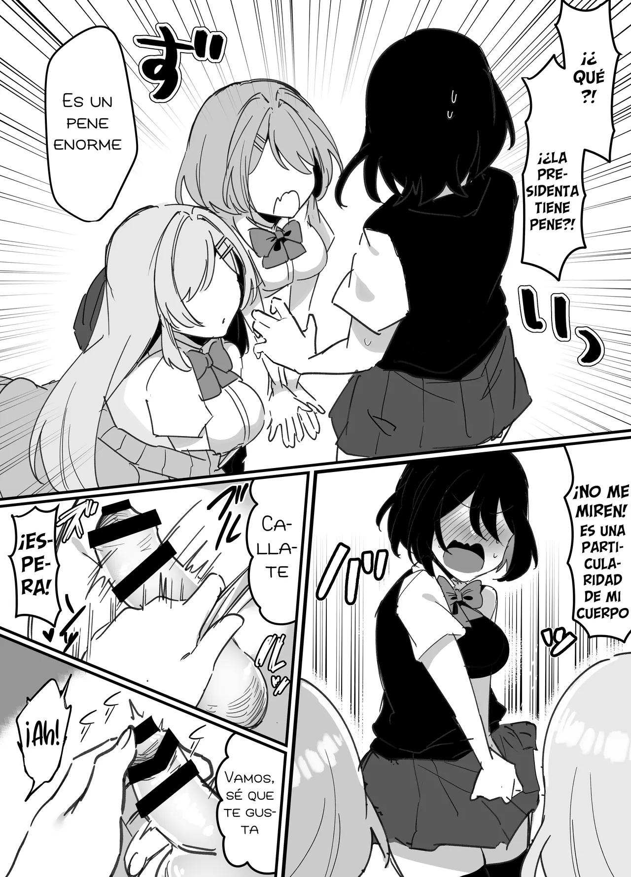 Futanari Seitokaichou wa Futago no Omocha｜La presidenta  a merced de las gemelas page 6 full