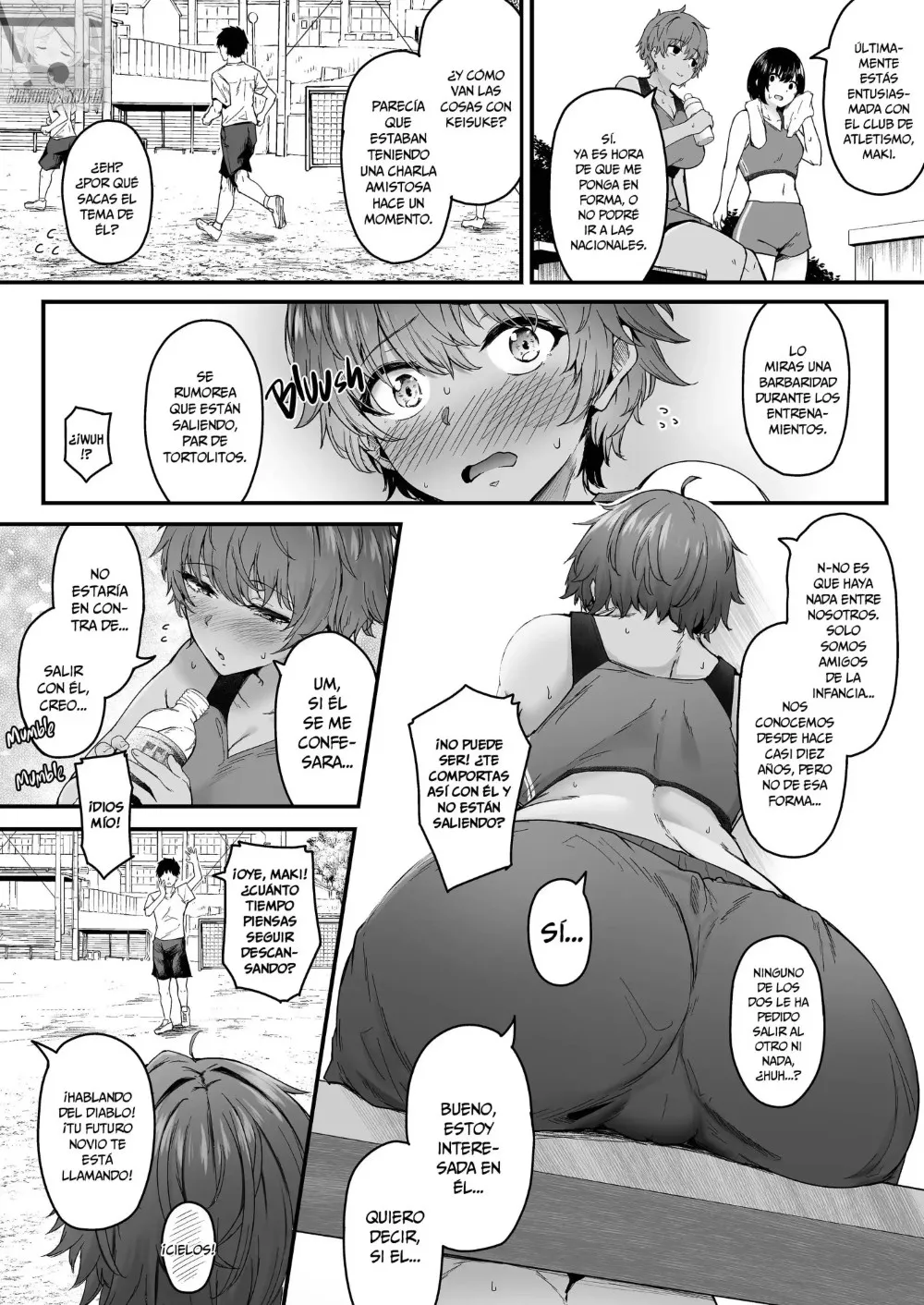 Rikujoubu Boyish Osananajimi Netorare Gachi Koubi Roku | Lo Que Ocurre Fuera de la Pista page 3 full
