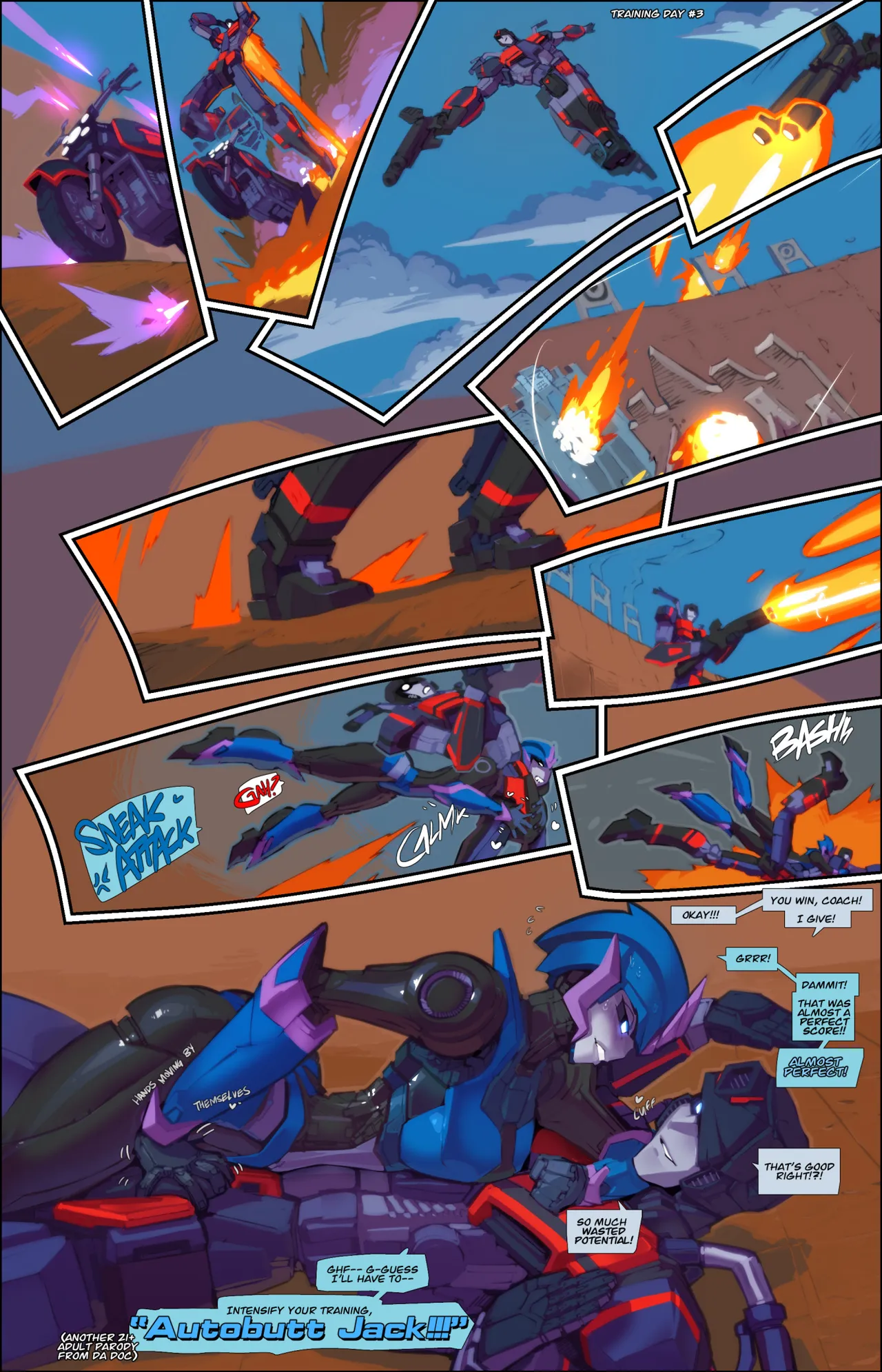 Jack X Arcee: "Autobutt Jack" page 2 full