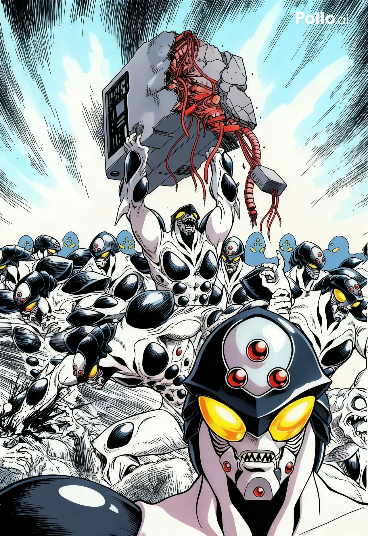Guyver manga colored  AI page 10 full