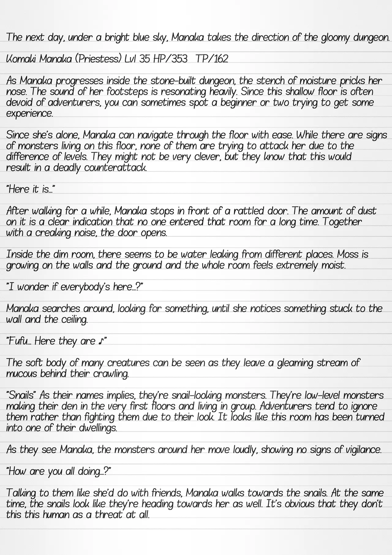 Misuke's Short Stories 34 - Manaka & Snails page 3 full