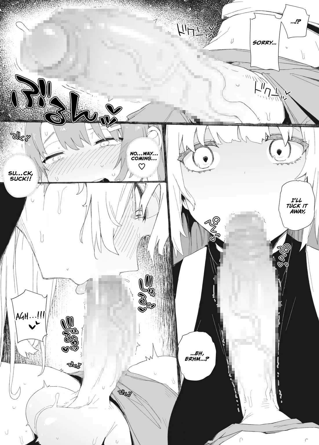 Otokonoko♂ sneaks with his suspicious male-dick into a futanari exclusive beauty salon known for making people go "I'm cummiiiinngh" with their eyes wide open,  but they find out he has no pussy so he gets pounded by old man dick until he orgasms so hard he passes out! page 4 full