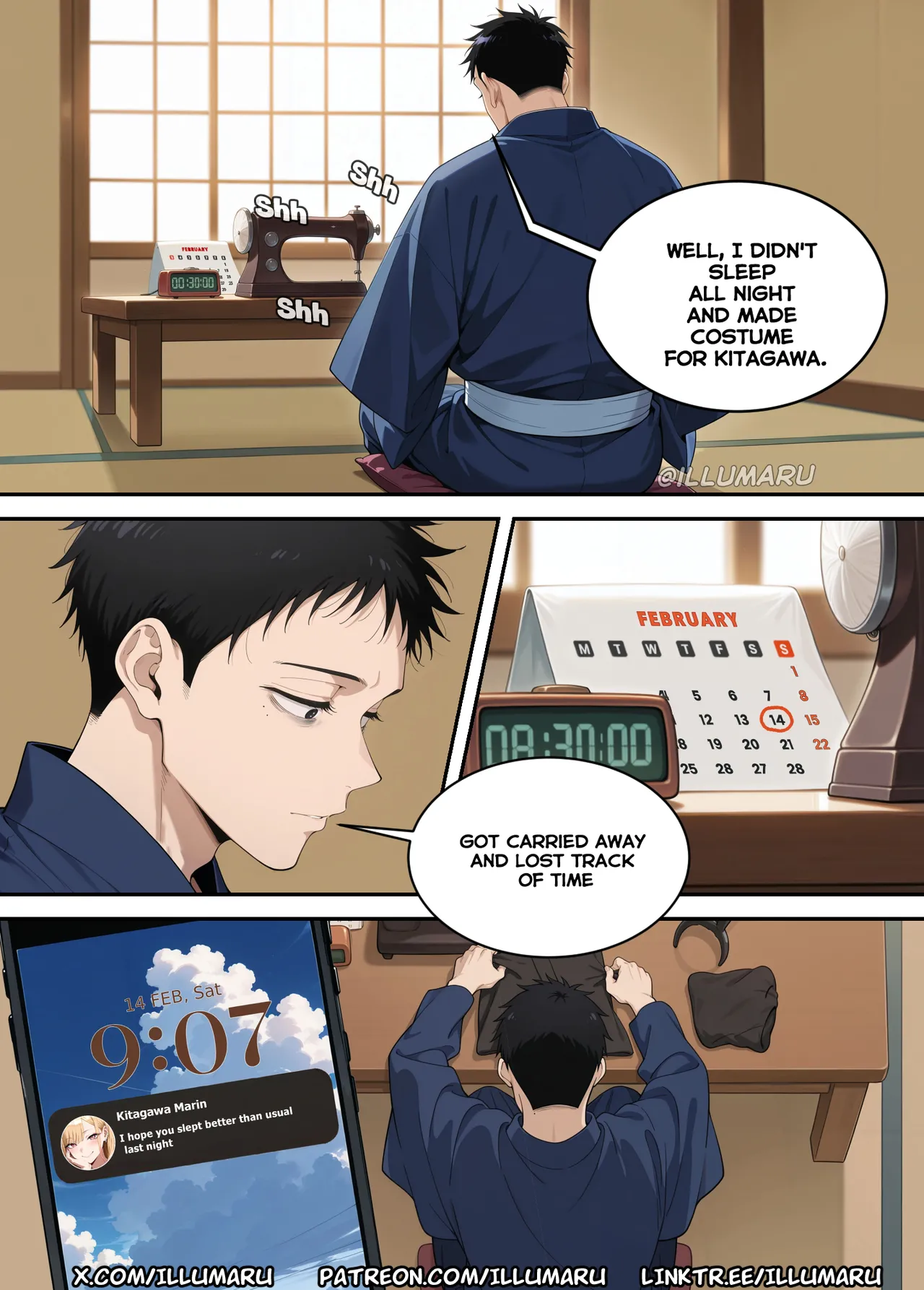 Valentine`s day for Marin and Gojou page 3 full