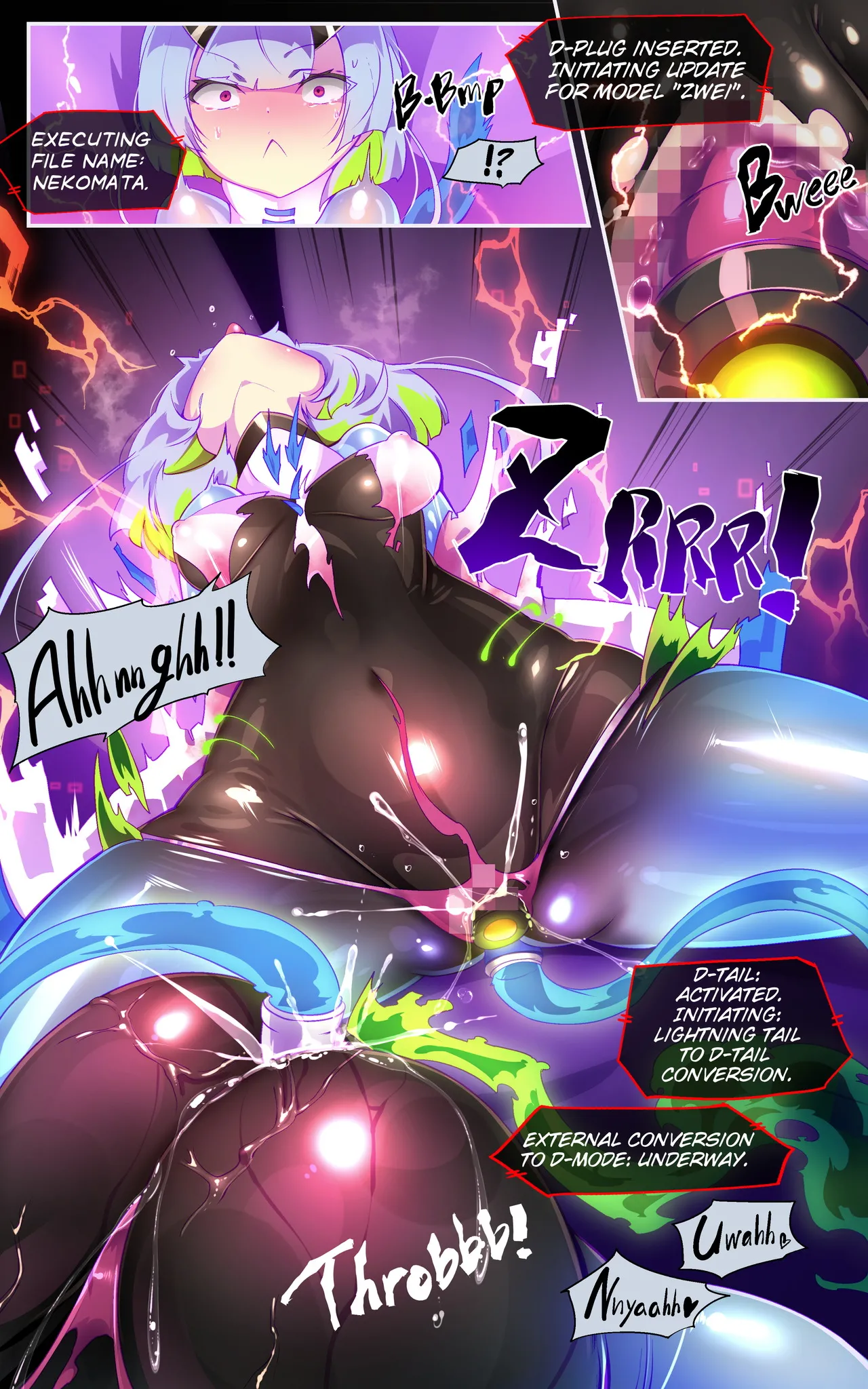 A manga about a girl who is reincarnated as a combat android, and then turns evil with enormous breasts after being subjected to pleasure torture - Prikke Tsana Zwei - page 11 full