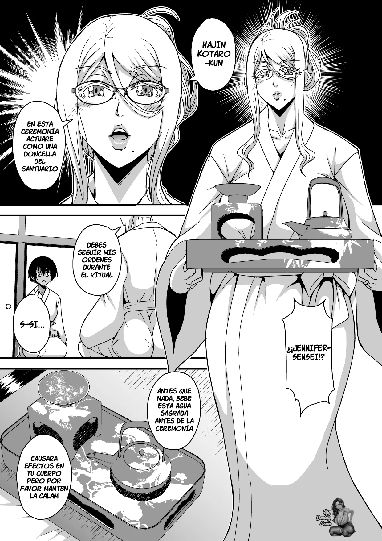 Bakunyuu Hitozuma Kinpatsu Gaikokujin Jokyoushi ga Mura no Inshuu de Kasshoku Shota no Fudeoroshi o Suru Hanashi｜La Historia Sobre Una Profesora Extranjera Rubia De Grandes Pechos Que Se Come A Un Shota Moreno Segun La Costumbre De Un Pueblo page 10 full