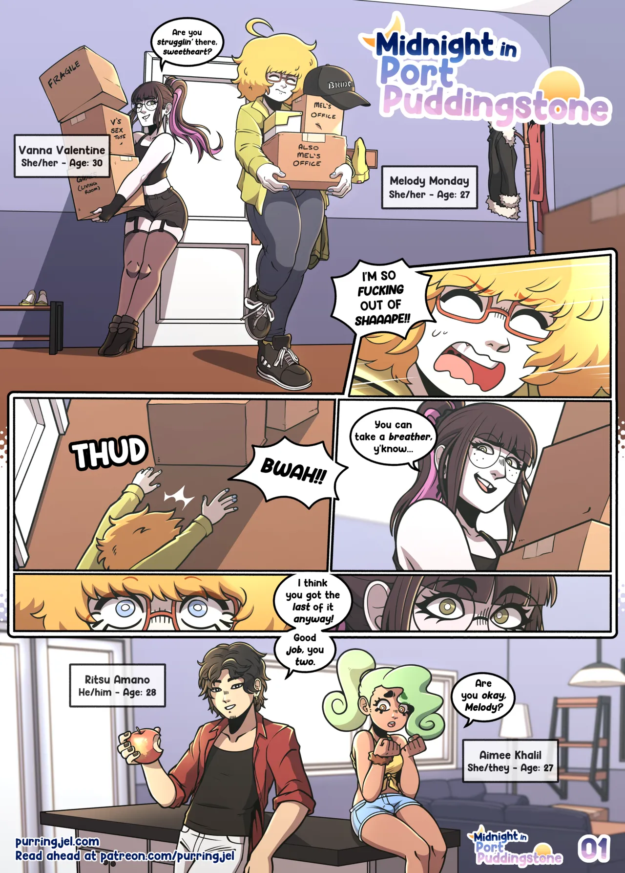 Midnight in Port Puddingstone page 1 full