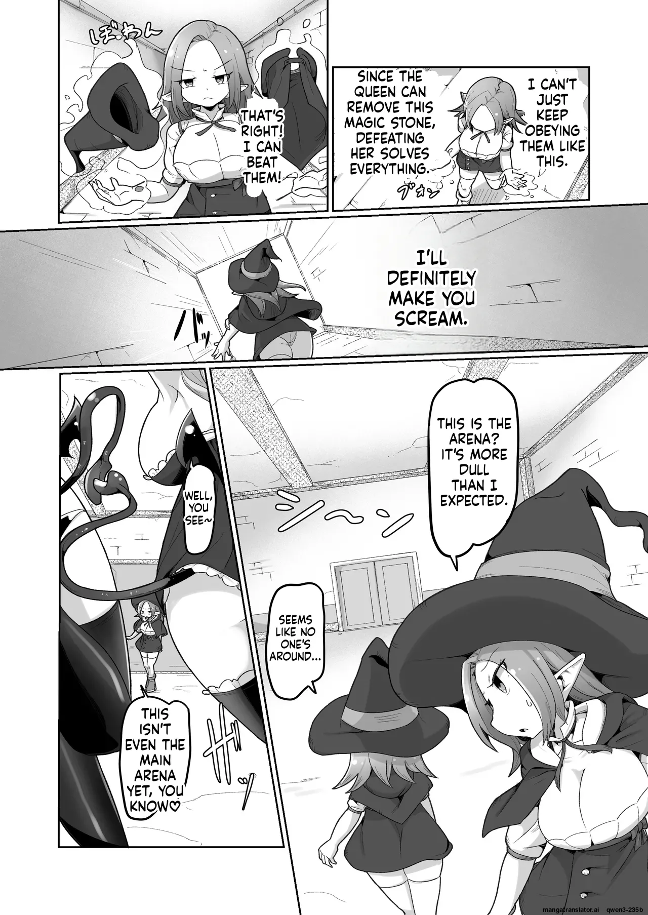 Haiboku Show Colosseum 1 Kaisenme Tsuyo Tsuyo Majutsushi-chan VS Shintai Kaihatsu ga Tokuina Shou Akuma Succubus-chan page 10 full