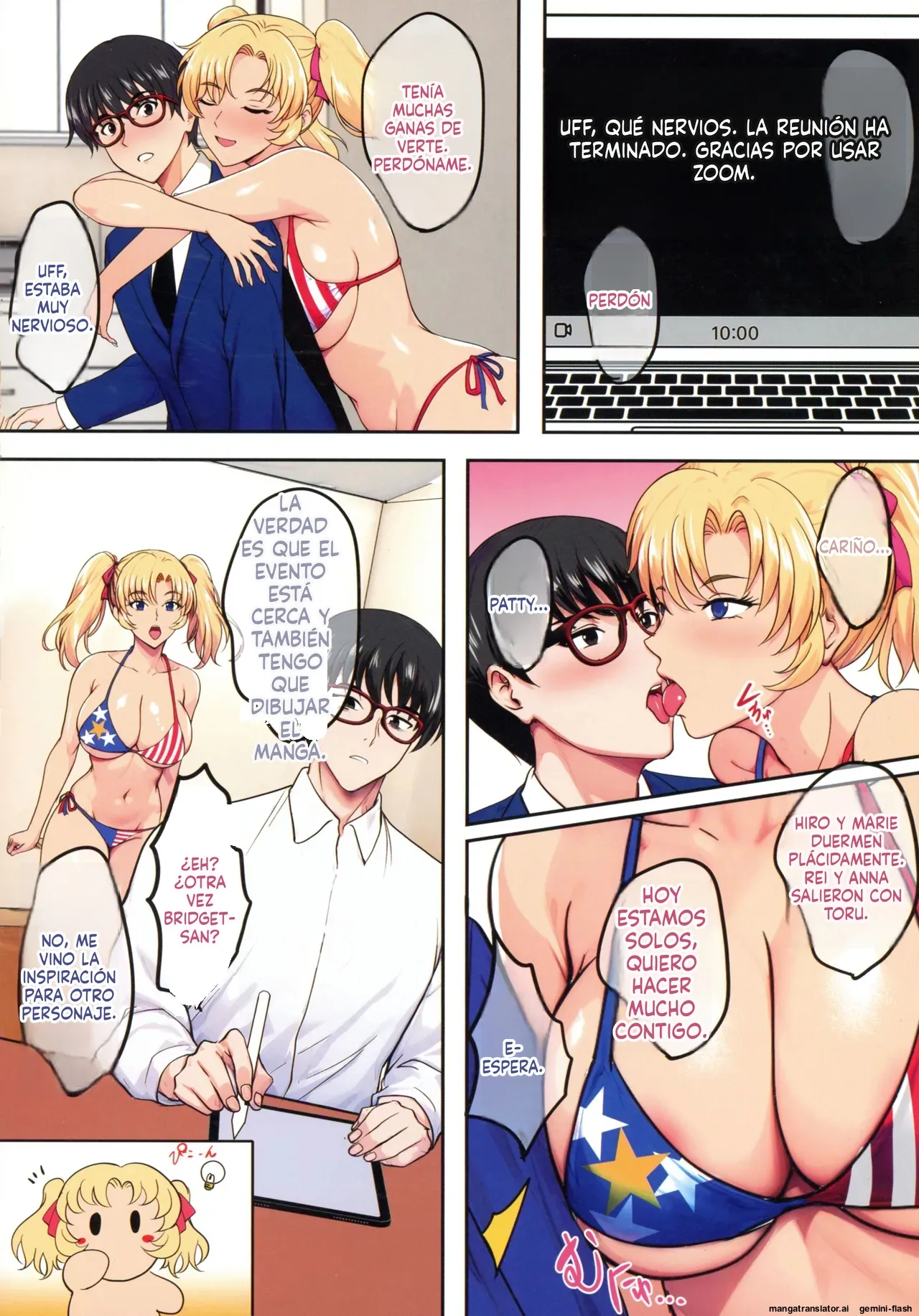InCha Otouto ga Otaryman Seikatsu Shinagara Bonyuu Tappuri Kinpatsu Bakunyuu Oyako o Harem H & Kobetsu Date de Harama seru Hanashi  MTL page 10 full