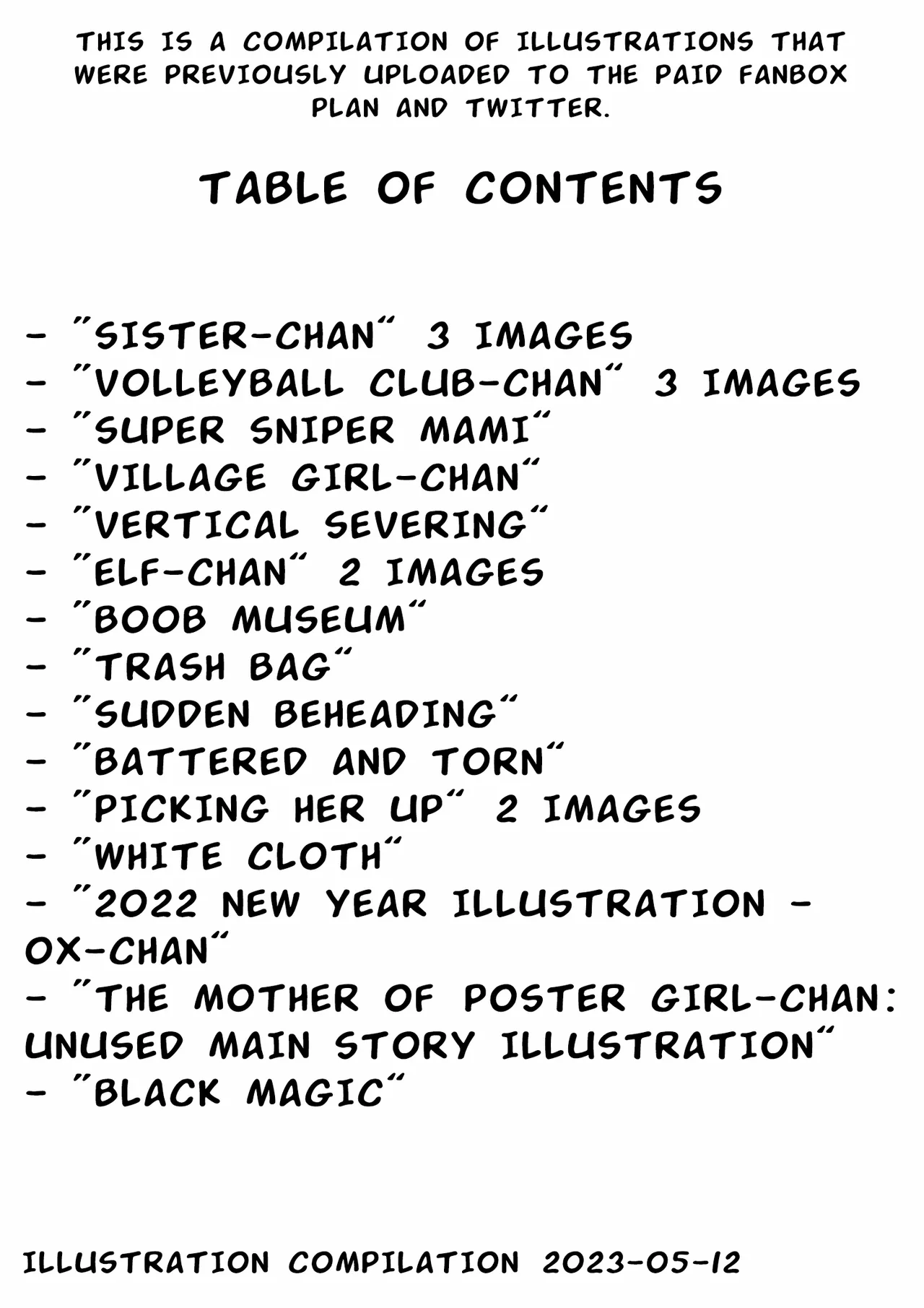 Sister-chan" and Other Short Works — Illustration Compilation page 2 full
