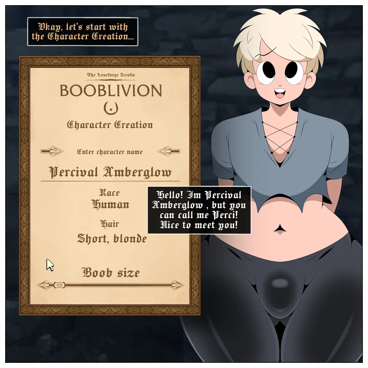 BOOBLIVION: Perci Character Creation page 3 full