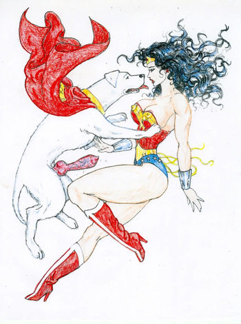 [Ksennin]  Wonder Woman and Krypto the Superdog cover