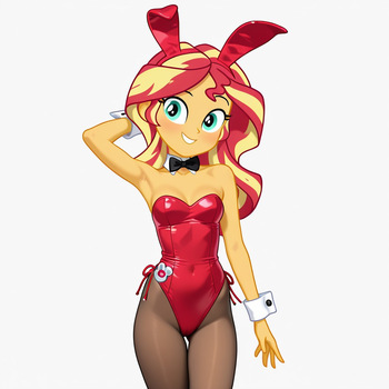 Equestria Girls-PLAYBOY Bunny Edition-AI Generated cover