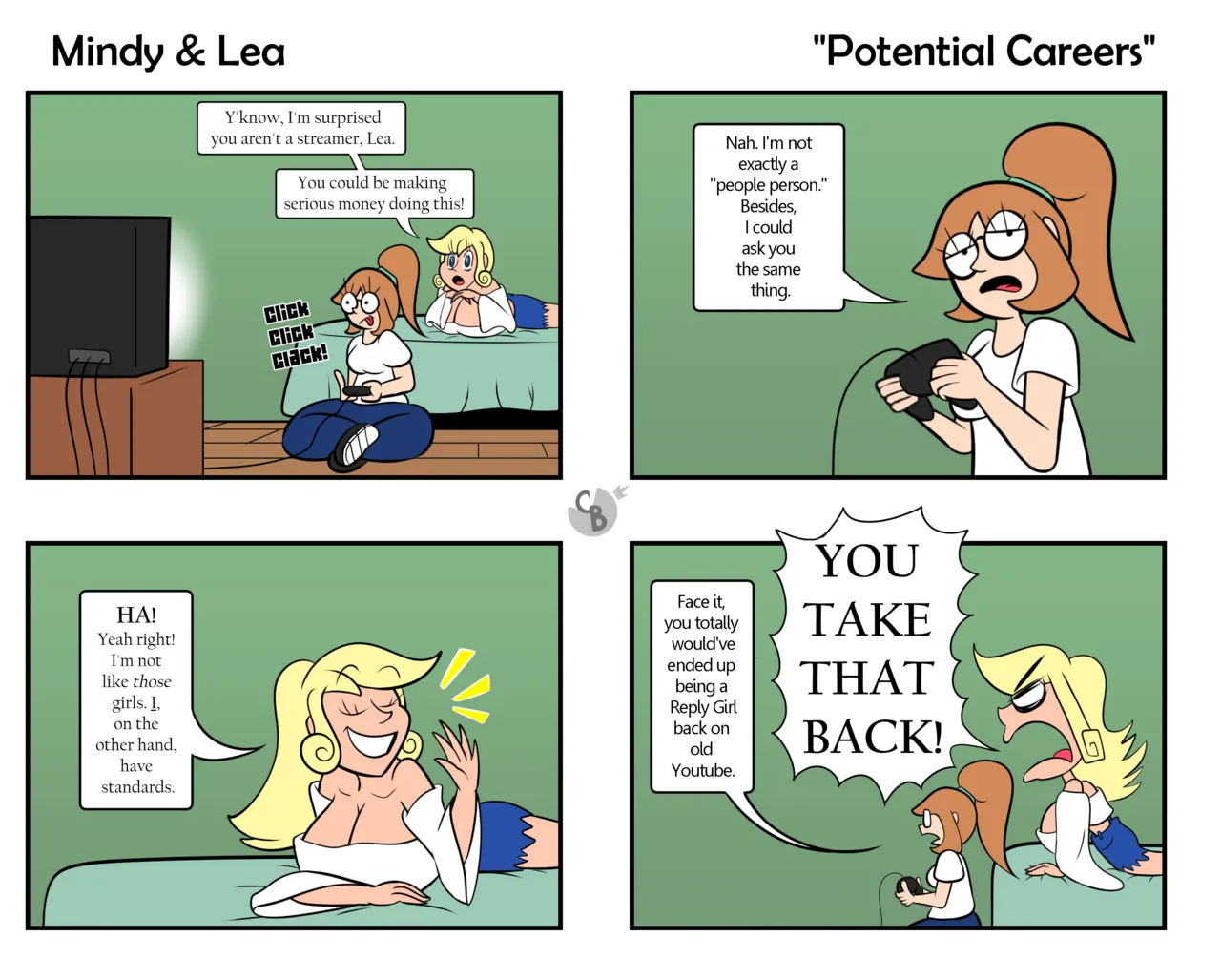 Mindy and Lea by Cheesyboy888 page 1 full