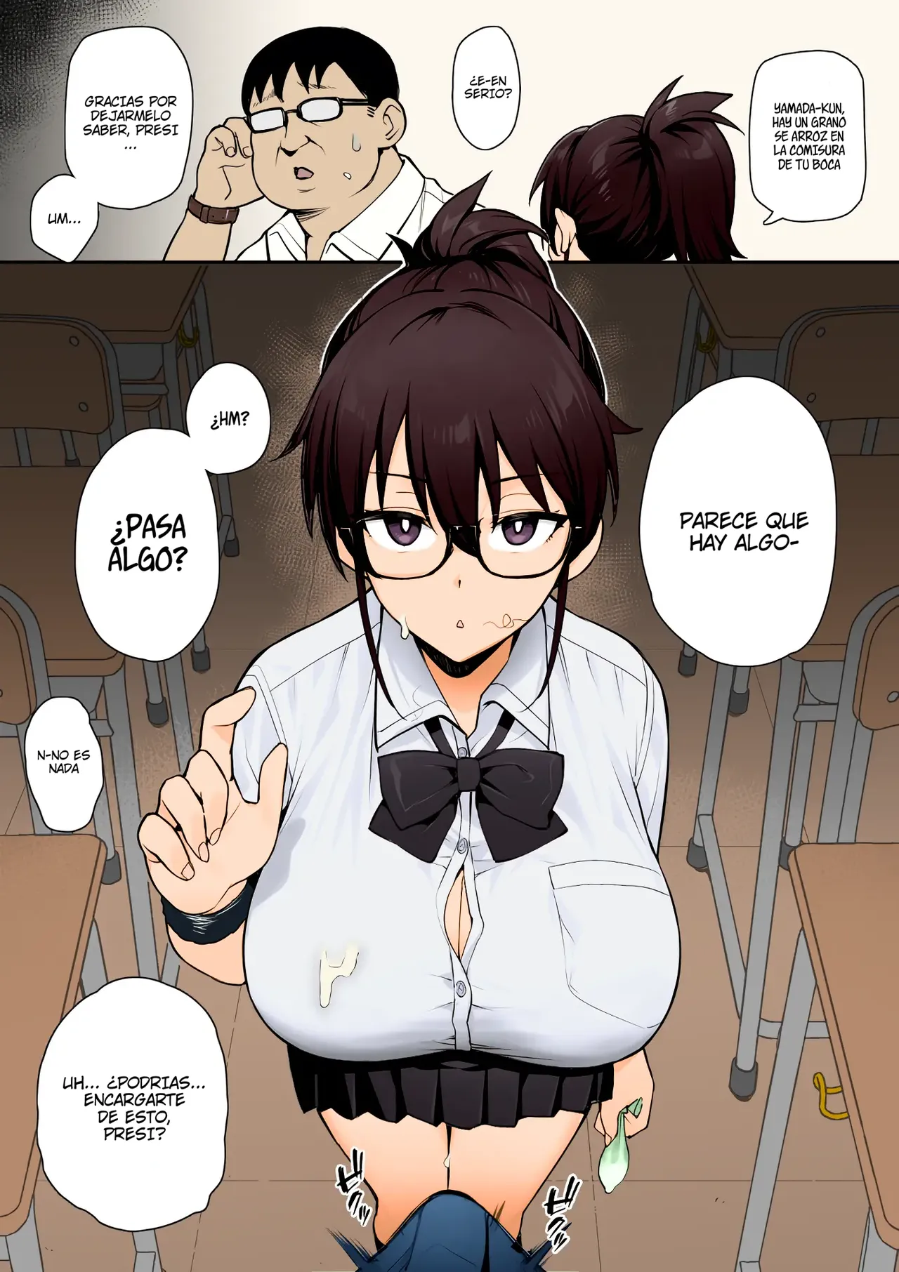 Atarashii Fuuki Iinchou wa Mune ga Ookii to Iu Uwasa ga Aru a color y sin censura page 11 full