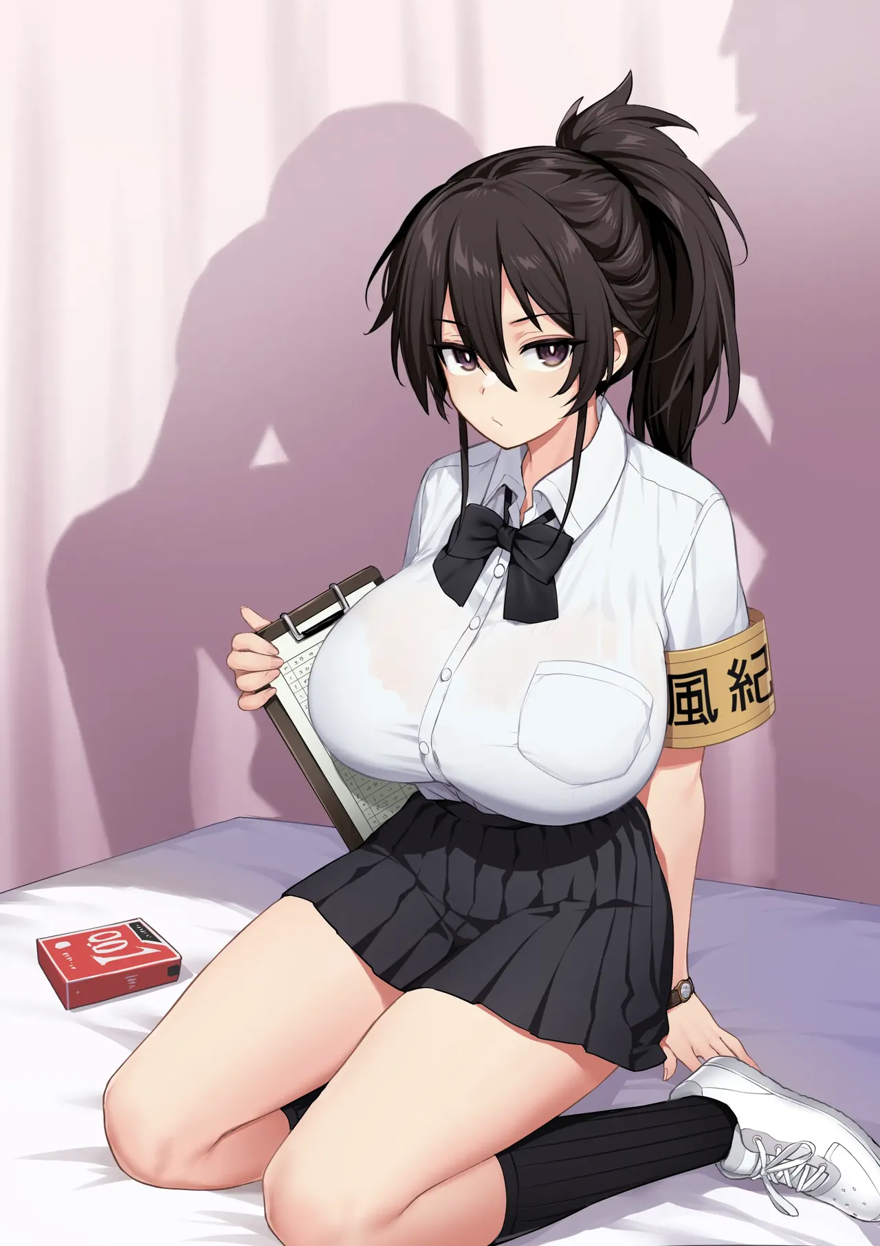 Atarashii Fuuki Iinchou wa Mune ga Ookii to Iu Uwasa ga Aru a color y sin censura page 2 full