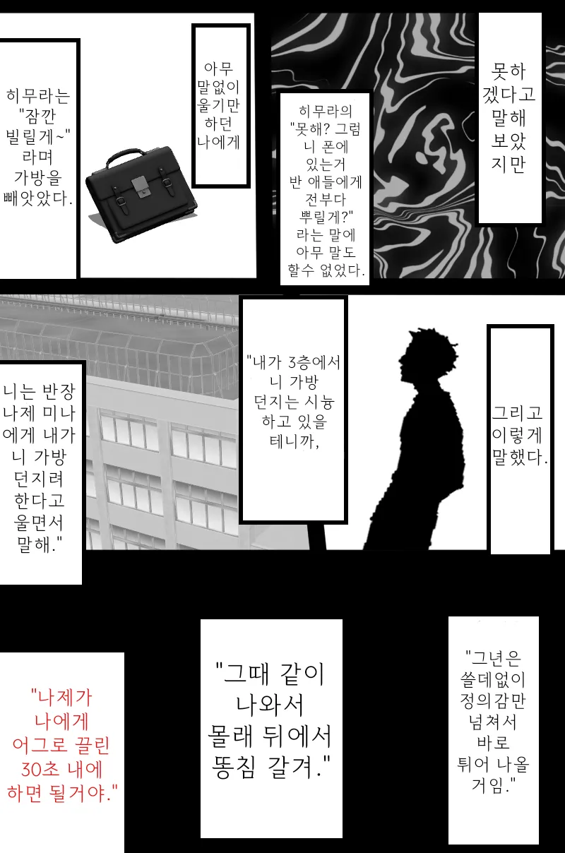 왕따를 당하던 남학생이 명령으로 여고생에게 똥침을 놓는 이야기 page 4 full