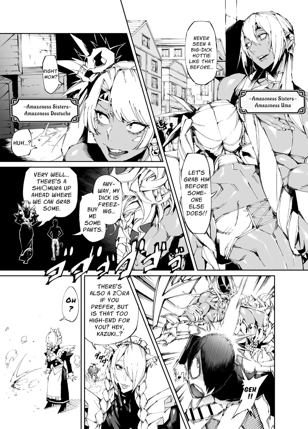 Kyokon Tensei -Seiki Shijou Shugi na Isekai ni Tensei shita no de Bakunyuu Bijo to Hame Makuri -Gyaru Amazon & Inran Sister Hen- | Big Dick Reincarnation ~Fuckin' Big Titty Babes in a Genital Supremacism World~ Amazoness & Nun page 7 full