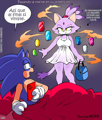 [QuaverNSFW] Spending the night in his dimension | Pasando la noche en su dimensión (Sonic the Hedgehog) [Spanish] [Malorum] cover