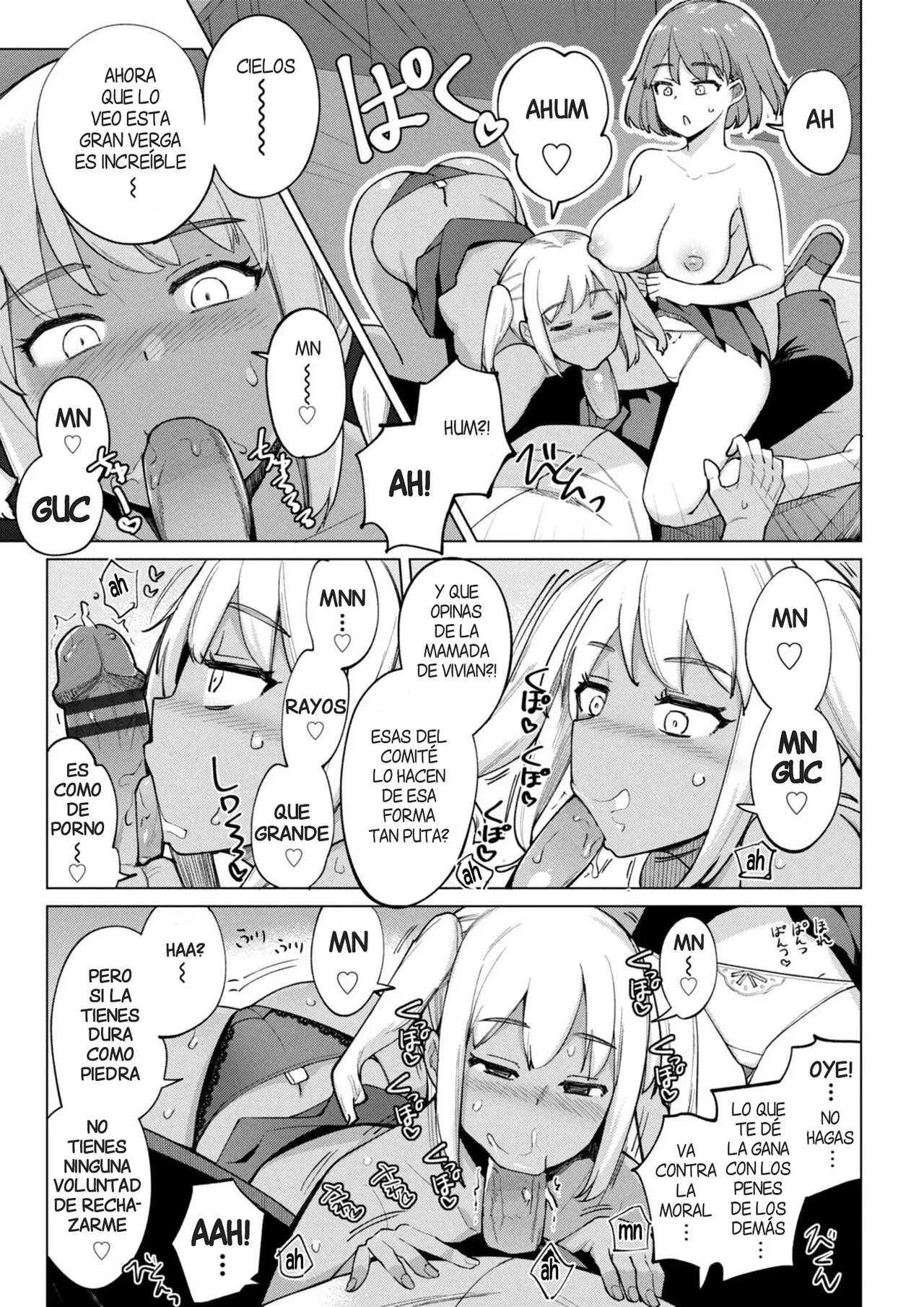 Kouhai Amayakashi Harem in Fuuki Iinkai  | Un Kouhai mimado por un Haren en el Comite de la Moral Publica page 9 full