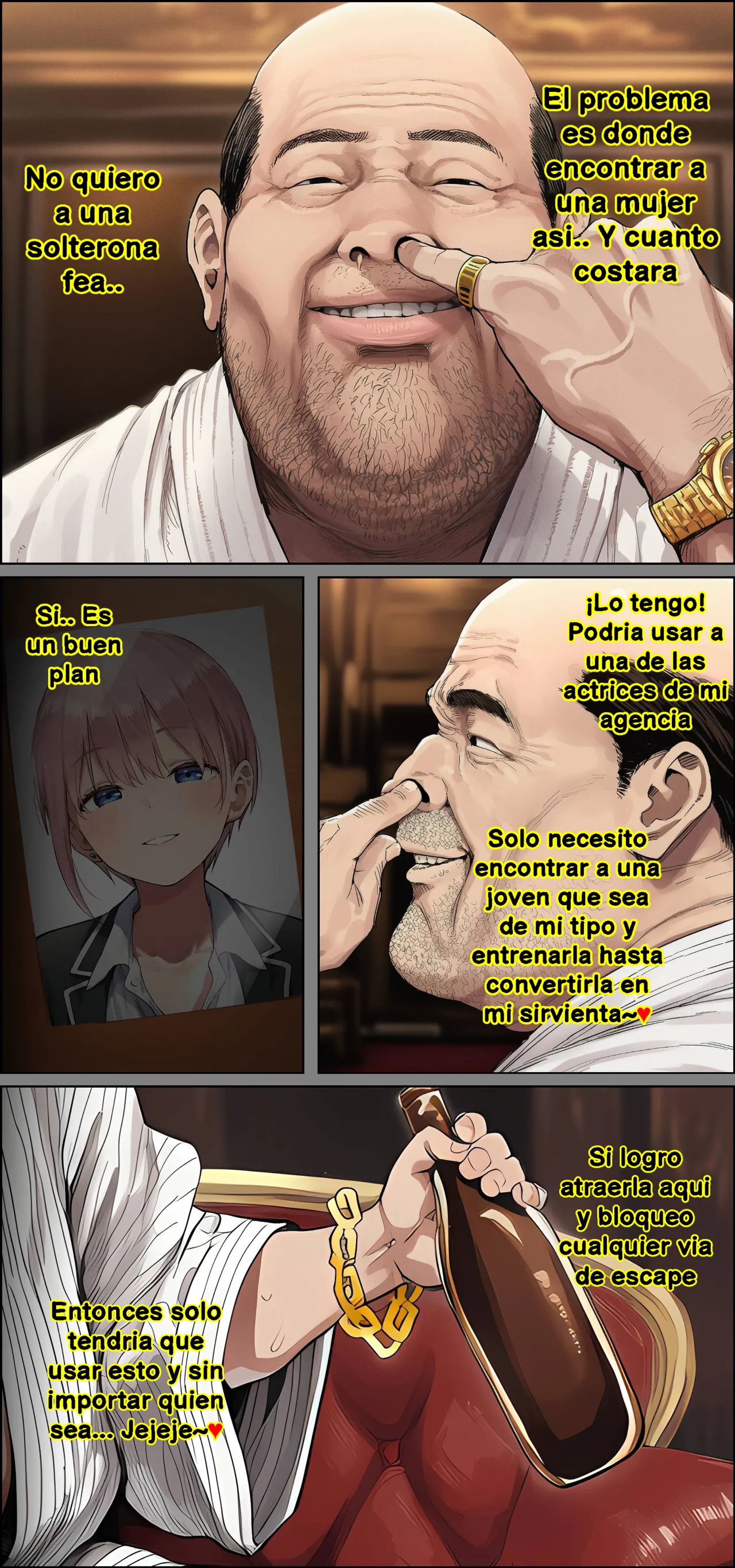 Aimalin【Parte 1】La prometedora joven actriz, Ichika Nak〇, es drogada con una sustancia sospechosa por un viejo patrocinador gordo y pervertido, volviéndose totalmente obediente a sus órdenes → Tras abandonar su juventud y a su familia, terminó degradada a una sirvienta personal de vientre hinchado que suplica por la semilla de su repugnante amo. page 11 full