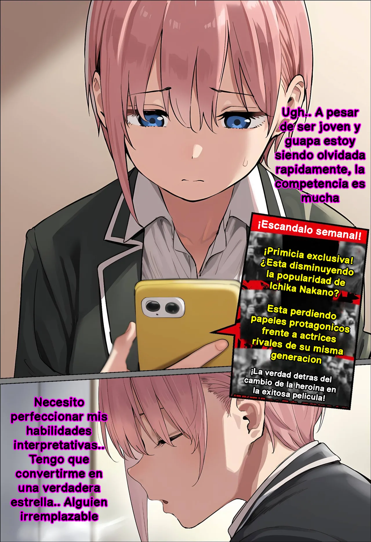 Aimalin【Parte 1】La prometedora joven actriz, Ichika Nak〇, es drogada con una sustancia sospechosa por un viejo patrocinador gordo y pervertido, volviéndose totalmente obediente a sus órdenes → Tras abandonar su juventud y a su familia, terminó degradada a una sirvienta personal de vientre hinchado que suplica por la semilla de su repugnante amo. page 6 full